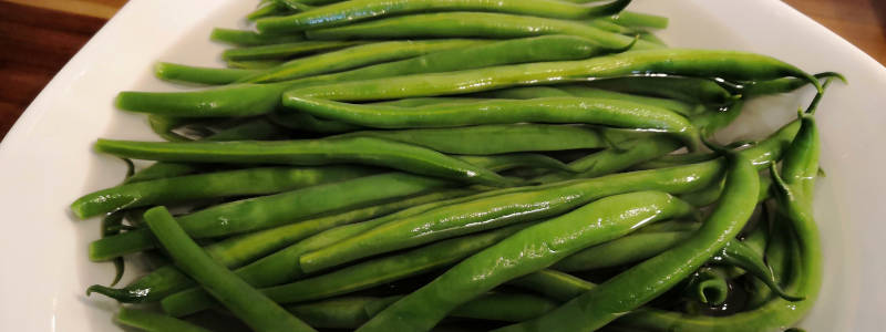 Blanchierte Bohnen